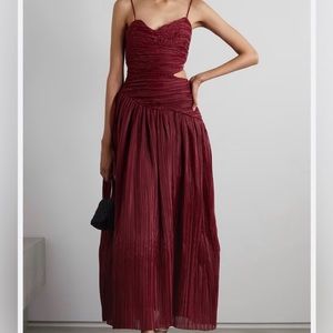 Aje Burgundy Dress